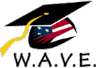 Graphic is a graduation cap with the U.S. flag on the side.